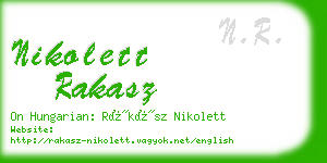 nikolett rakasz business card